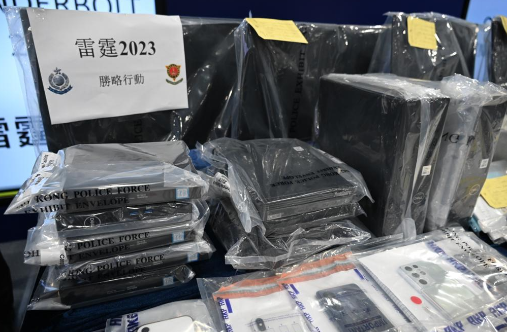 O記破高利貸集團連首腦一家3口拘83人,涉清洗近7千萬黑錢。