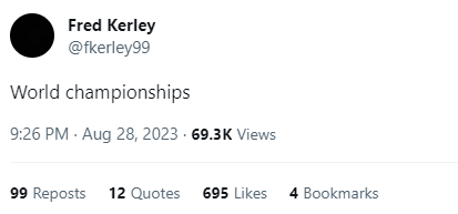 美國短跑選手Fred Kerley認為NBA冠軍與世界冠軍不一樣