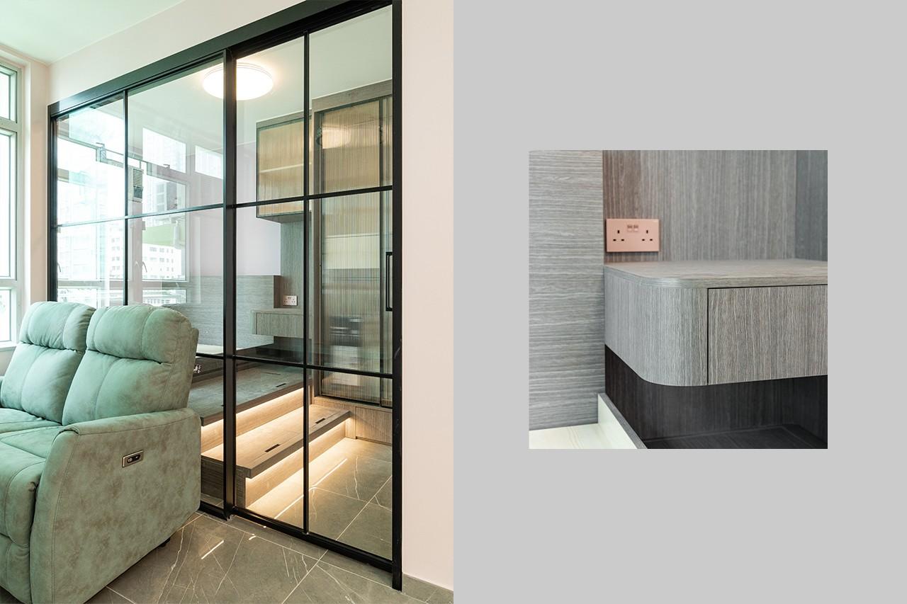 長虹玻璃作衣櫃門亦十分合適