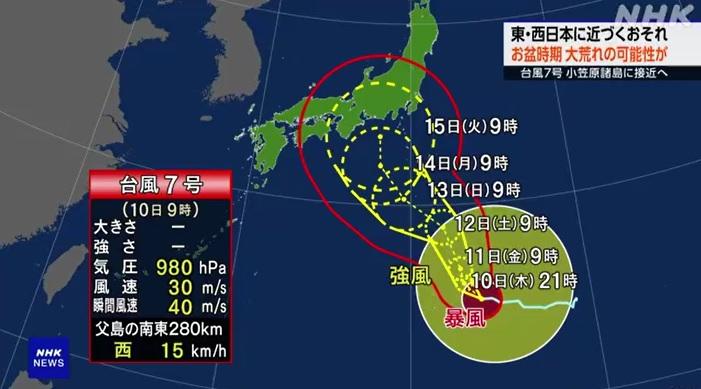 遊日注意|蘭恩預測移動路徑。(互聯網)