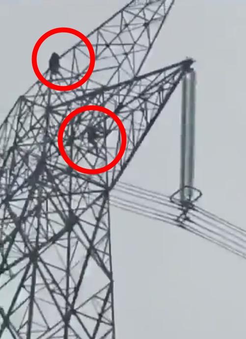 2人就這樣在高空中僵持不下,險象環生。(X)