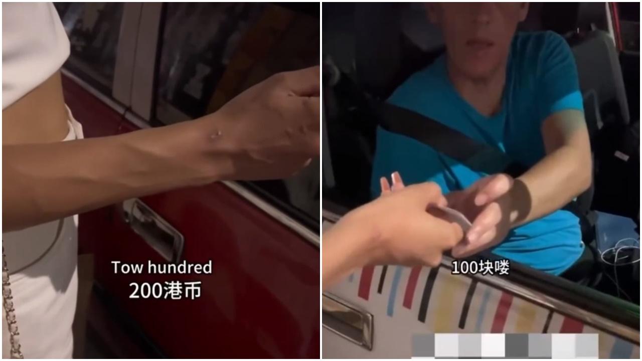 有內地網紅近日拍片,表示在香港遇上劏客的士。(網片截圖)