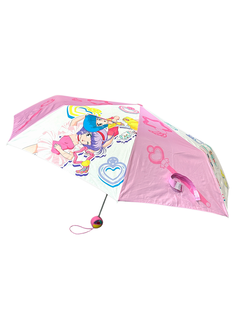 我係小忌廉雨傘 (變身器手柄) (1款) ($179/件)│小忌廉夢幻縮骨遮,手柄變成獨有的變身器,採用優質布料,有效防紫外光。骨架堅挺,有效扺擋風雨,晴雨兼用。配以可愛的小忌廉及小桃圖案遮身,一起在雨天變換心情啦!