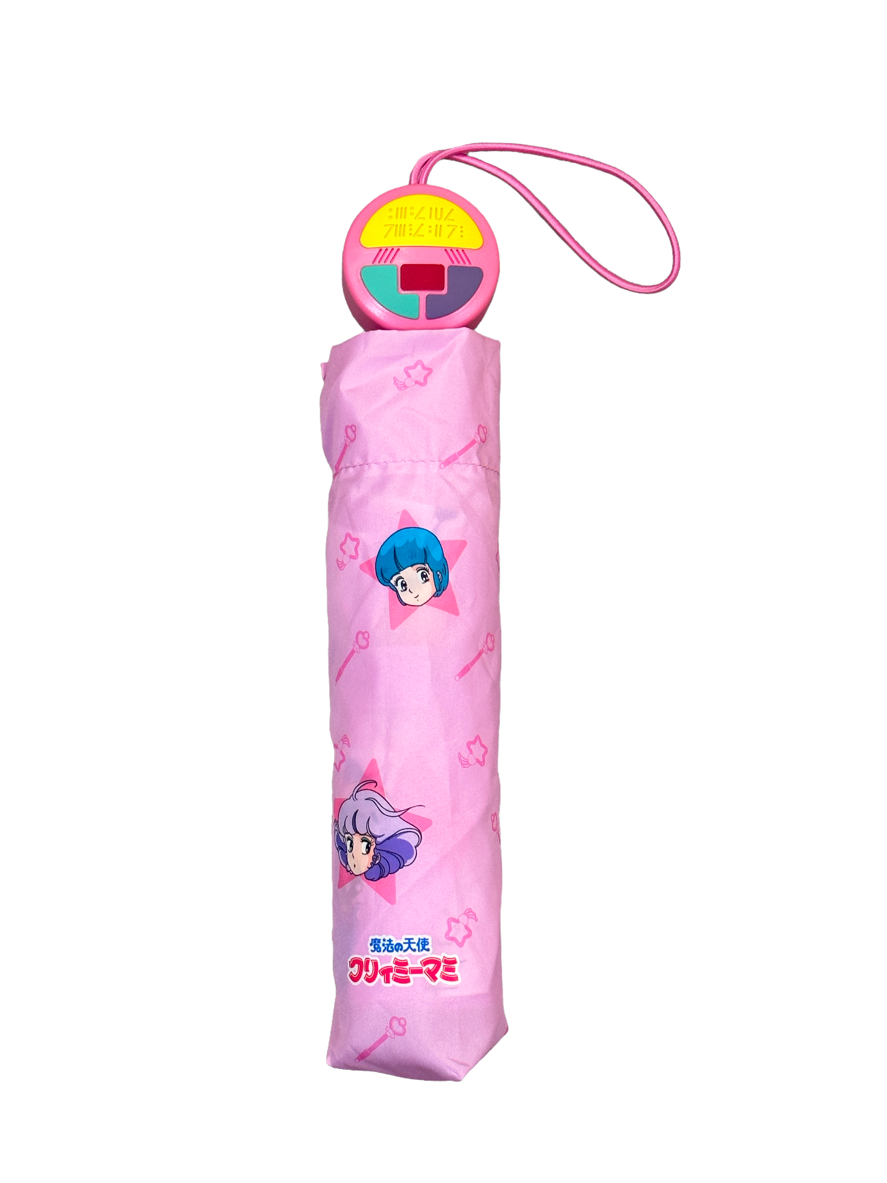 我係小忌廉雨傘 (變身器手柄) (1款) ($179/件)│小忌廉夢幻縮骨遮,手柄變成獨有的變身器,採用優質布料,有效防紫外光。骨架堅挺,有效扺擋風雨,晴雨兼用。配以可愛的小忌廉及小桃圖案遮身,一起在雨天變換心情啦!