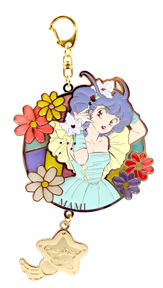 我係小忌廉彩繪玻璃風金屬掛飾 (3款) ($119/件)│多種顏色搭配不同風格的小桃和小忌廉,背景使用半透明上色工藝,在太陽的照射下顯得更加色彩繽紛,每一個掛件底下更附有特別訂製的小星環金屬吊飾,精緻而份量十足。