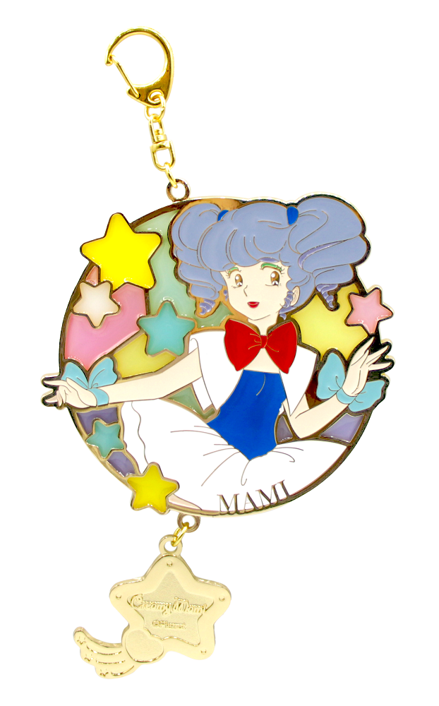 我係小忌廉彩繪玻璃風金屬掛飾 (3款) ($119/件)│多種顏色搭配不同風格的小桃和小忌廉,背景使用半透明上色工藝,在太陽的照射下顯得更加色彩繽紛,每一個掛件底下更附有特別訂製的小星環金屬吊飾,精緻而份量十足。