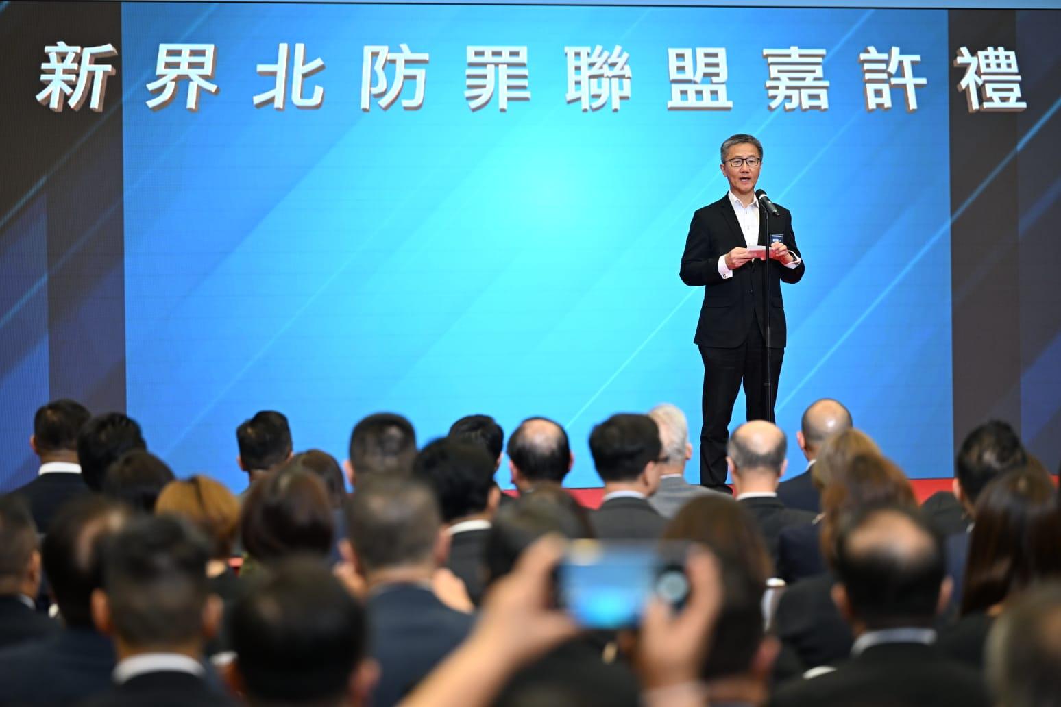 蕭澤頤期望將來集合更多企業及機構的力量,做到「全民防罪」。(陳奕釗攝)