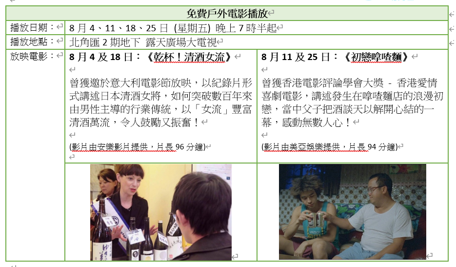 北角匯海邊免費戶外電影播放