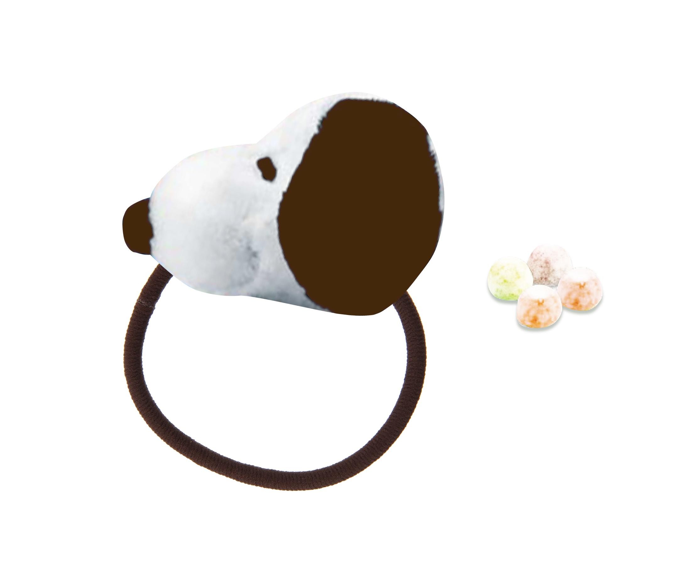 史諾比毛絨橡筋圈連糖髮圈 $35/件