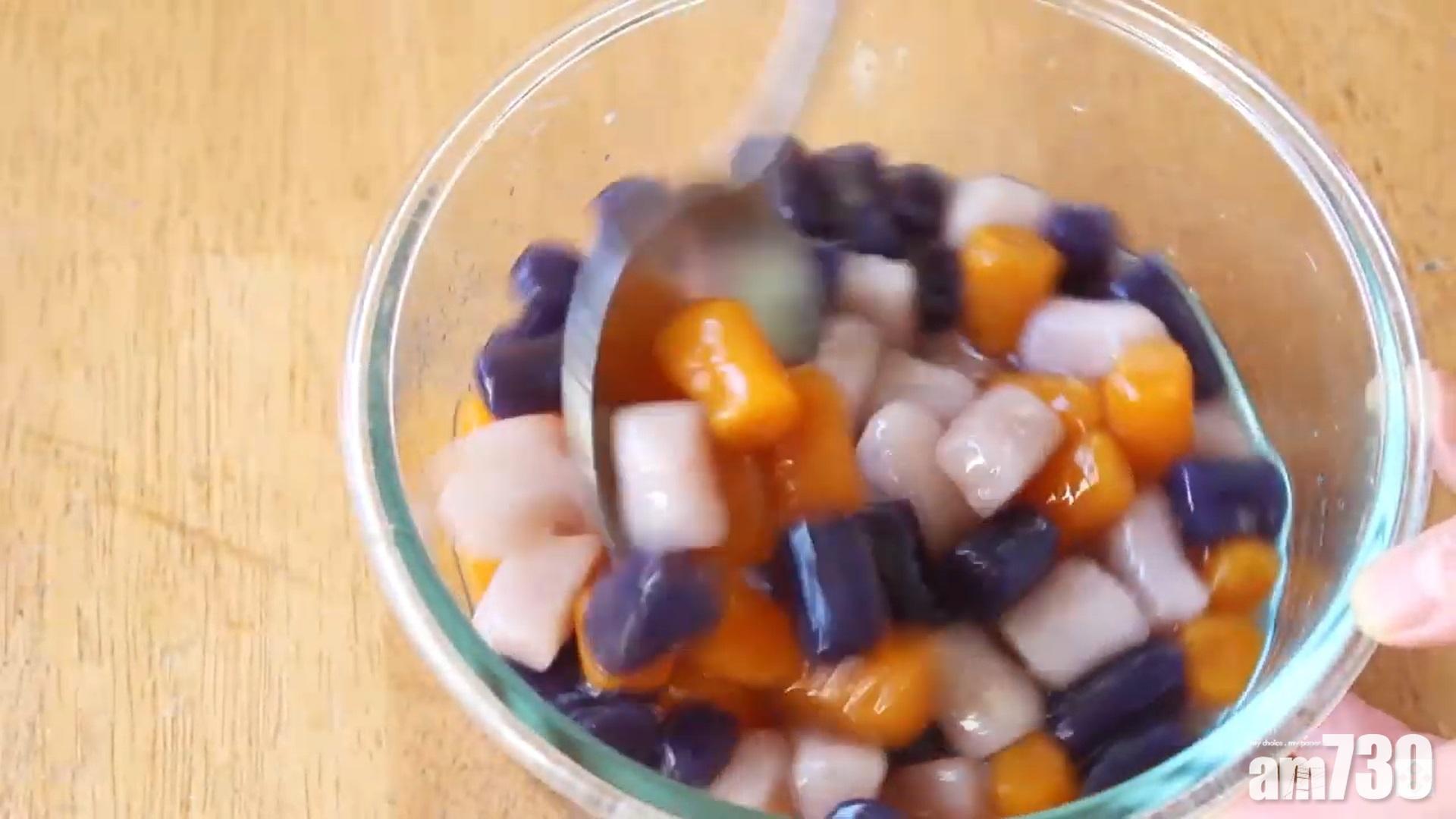 甜品食譜|可以用同樣方法製作蕃薯圓和紫薯圓。