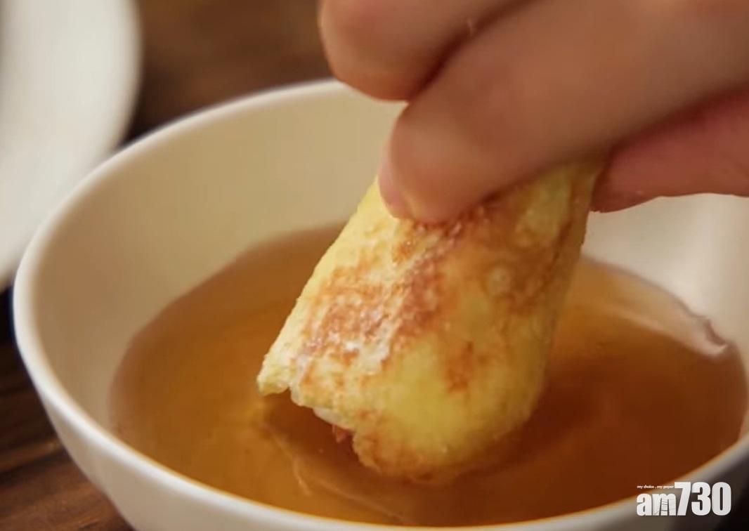 野餐食譜|午餐肉法式多士可配上蜜糖食用。