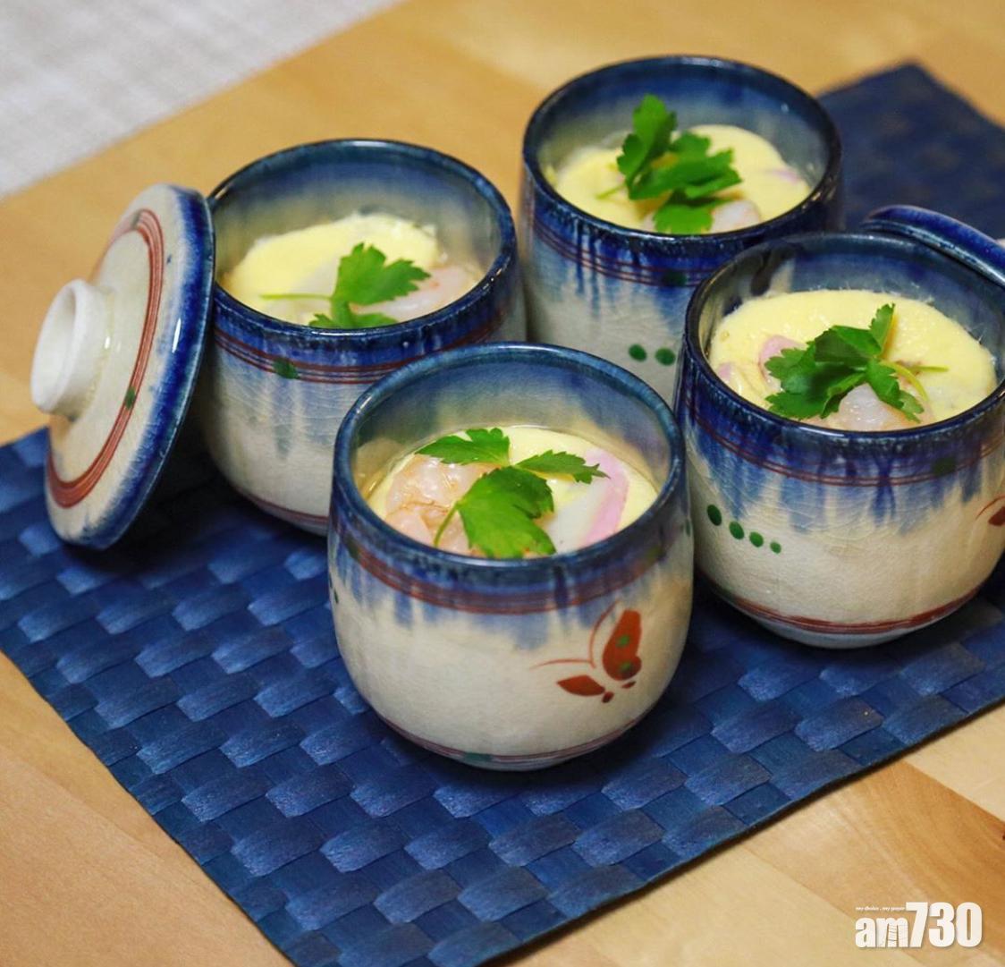 宵夜食譜|茶碗蒸上的配料可按喜好選擇。(instagram@3pecoo)