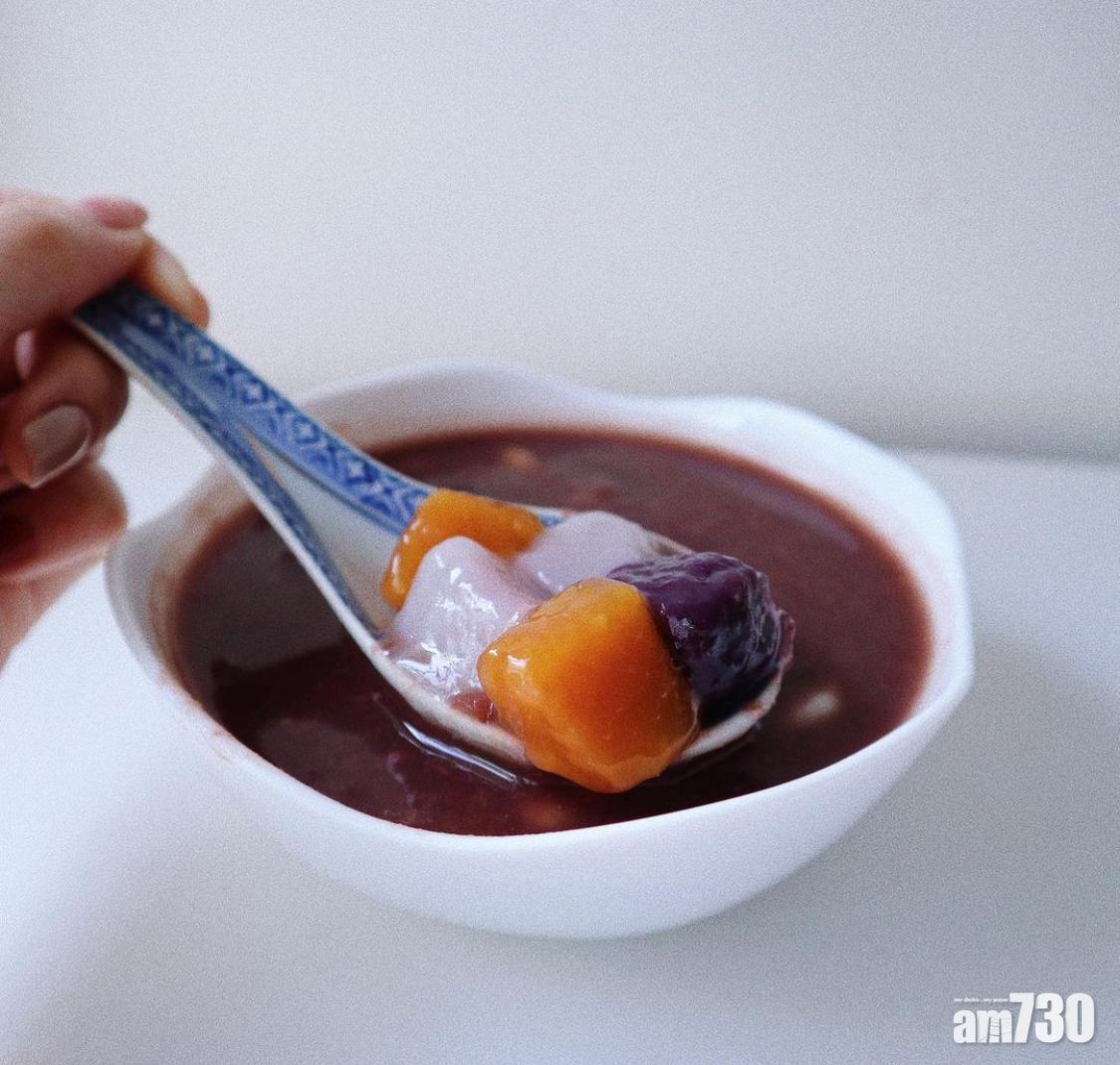 芋圓食譜|經典口味芋圓除了配豆腐花外,亦可配紅豆沙一起食用。(Instagram@jenfungwy)