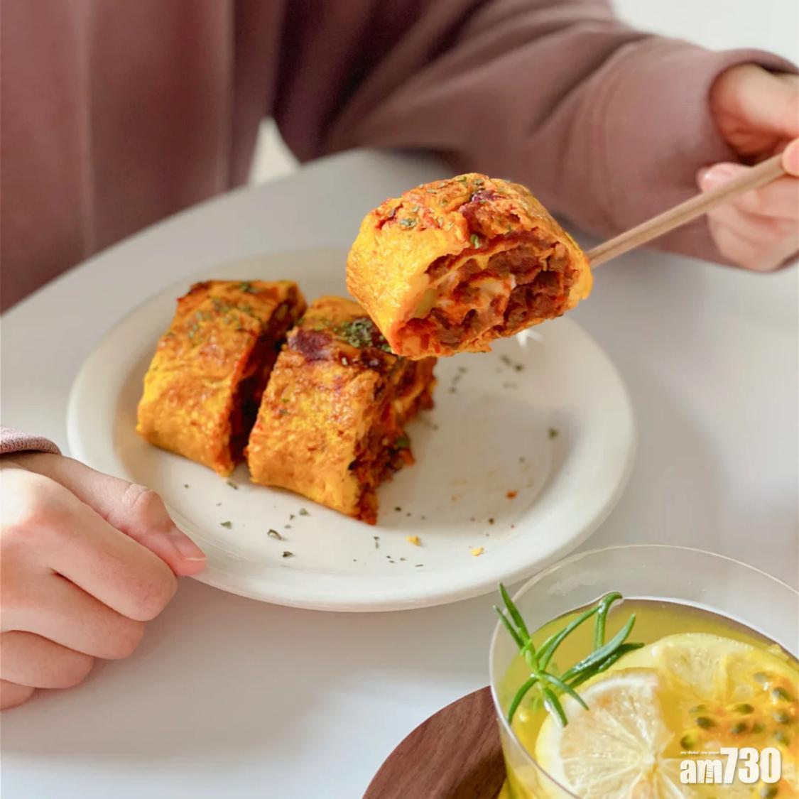 番茄食譜:番茄肉醬雞蛋卷加入滿滿的肉醬,口感豐富。