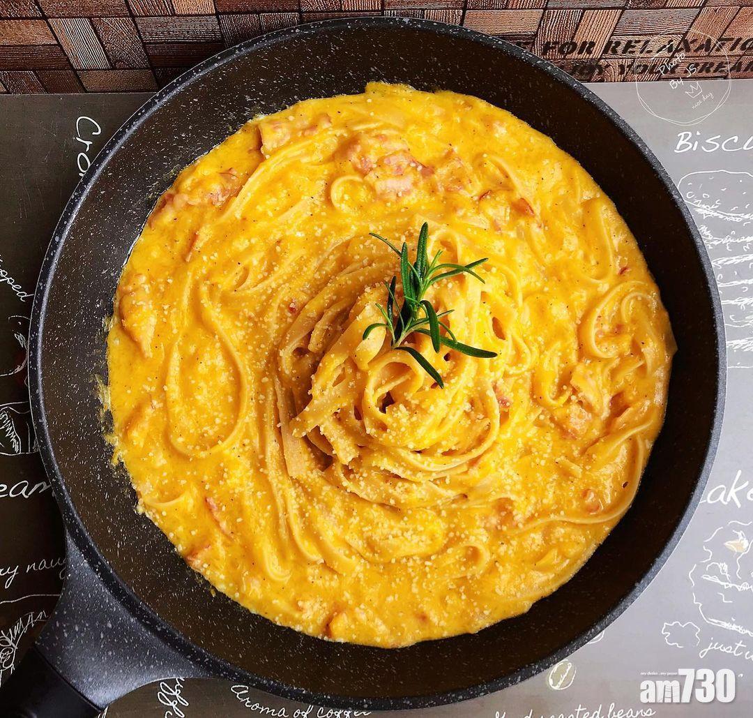 意粉醬食譜— 黃醬南瓜醬濃郁但不會太油膩厚重。(instagram@ijustcookit)