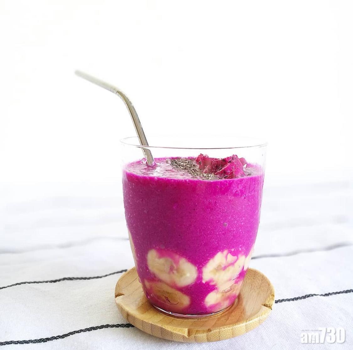 消暑飲品自製|建議用紅肉火龍果製成果汁。(instagram @re.pinang)
