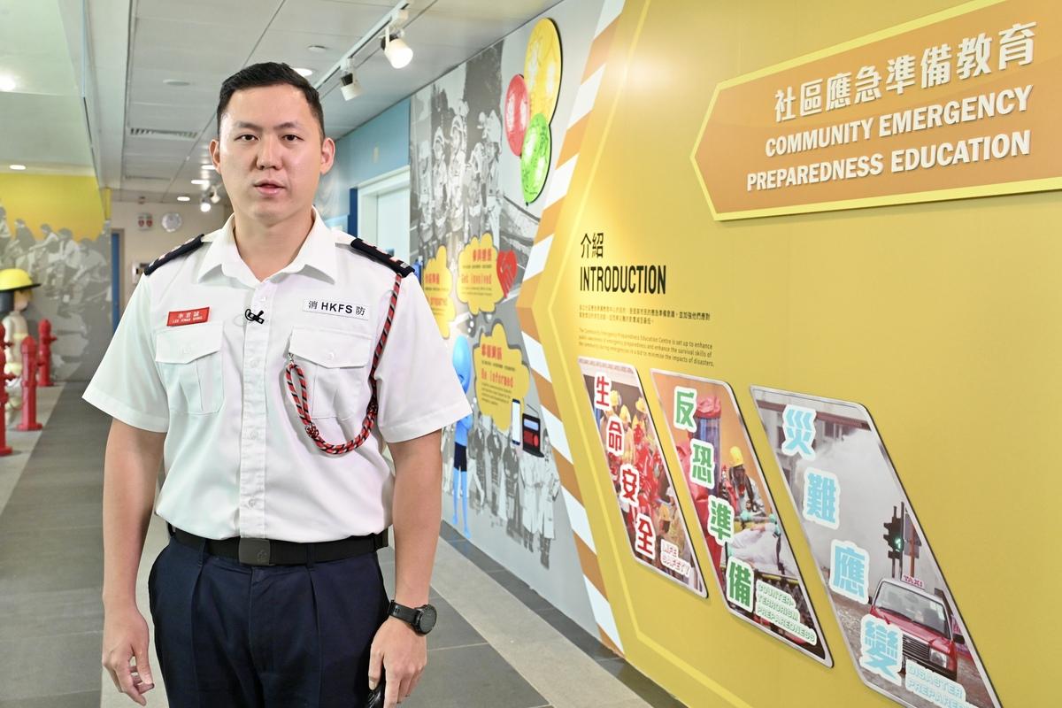 李君誠表示,這次與理大合作別具意義。消防處會積極探討與其他院校合作的機會。(政府新聞處圖片)