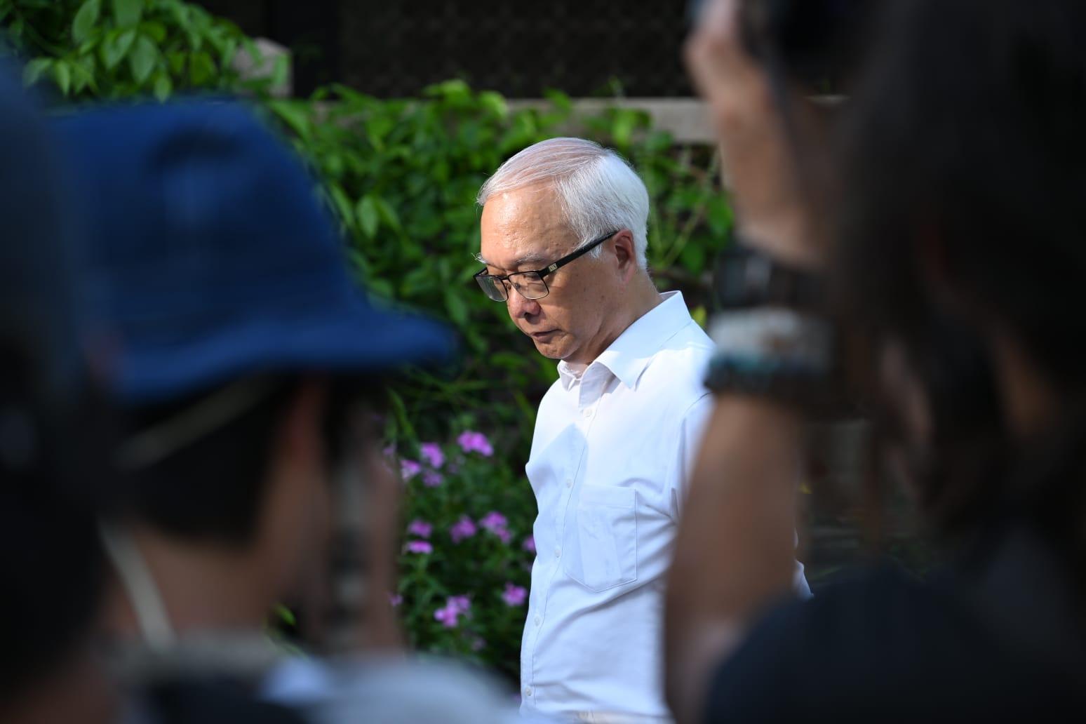 西貢鯨魚死亡|謝展寰否認署方反應遲緩,稱會就事件檢視法例,賦權漁護署日後應變。(陳奕釗攝)