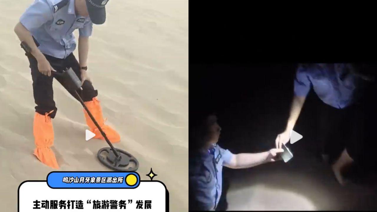 影/敦煌月牙泉會「吃手機」!員警每年挖出上百支 網友調侃:在沙漠裡挖呀挖