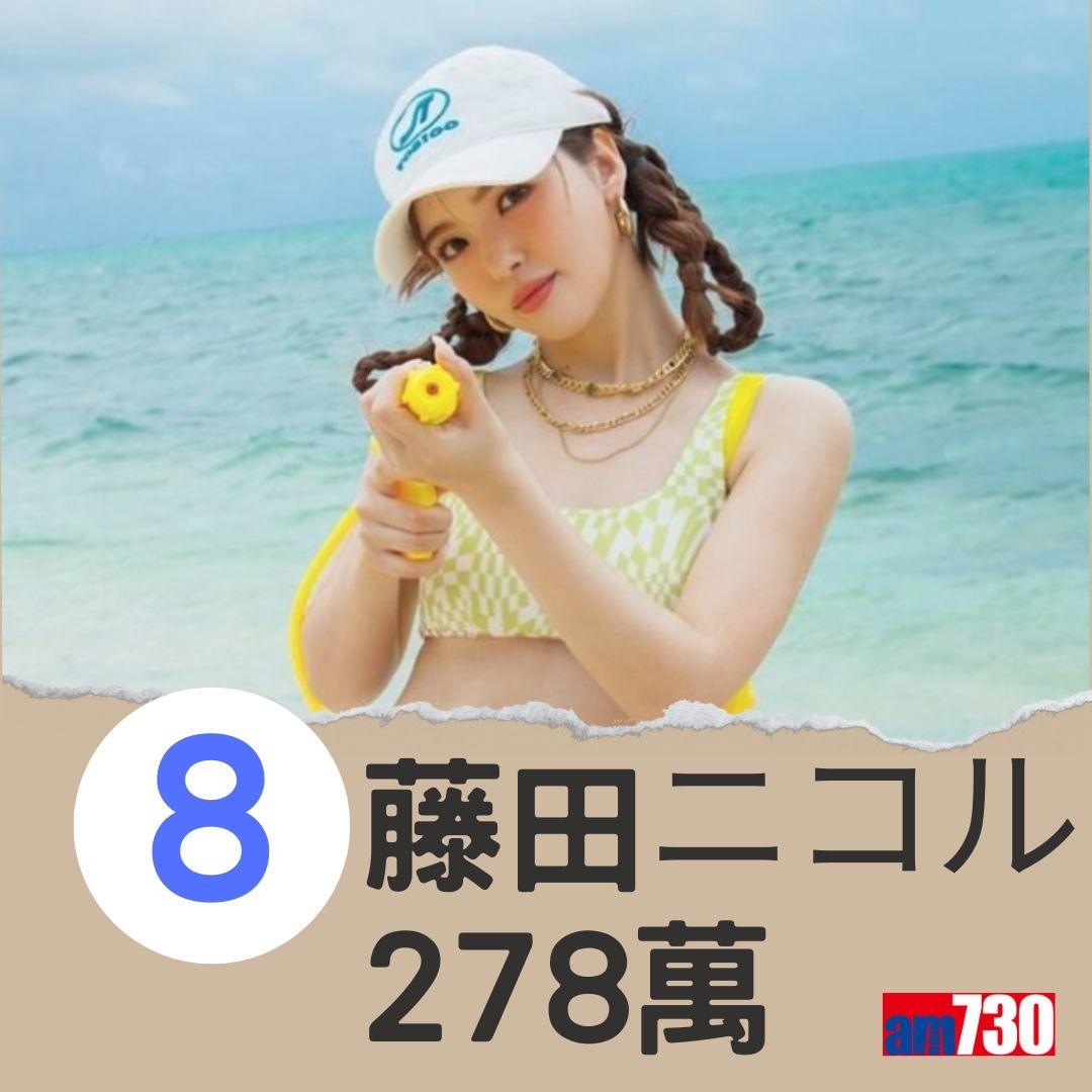 日本女星x follwers(am730製圖)