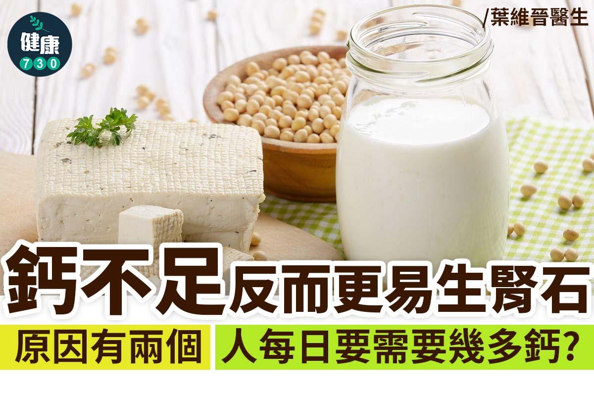 食物營養|每日男士及女士鈣質攝取量(am730製圖)