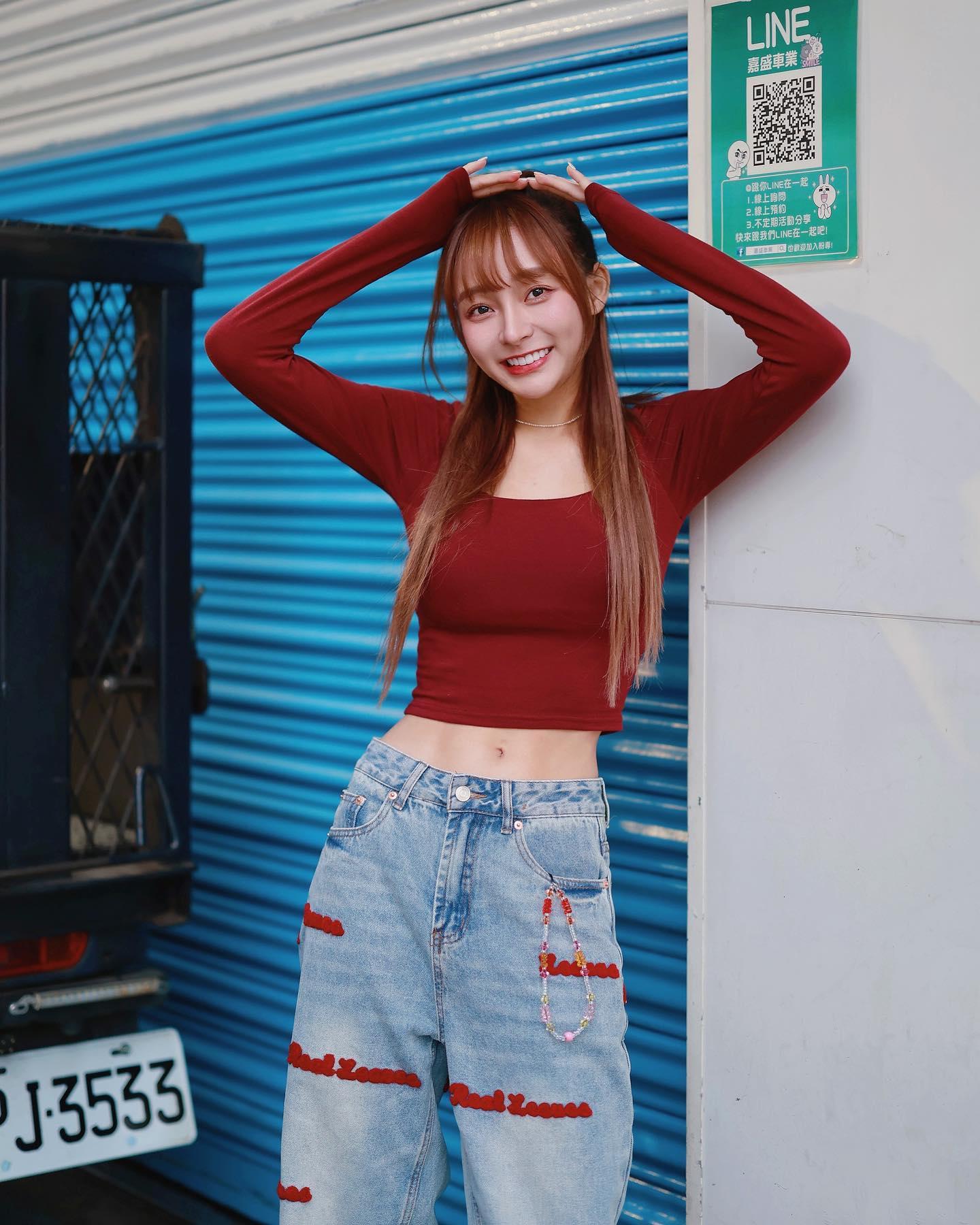 身高1.6米的林襄為樂天女孩啦啦隊主將。(林襄IG)