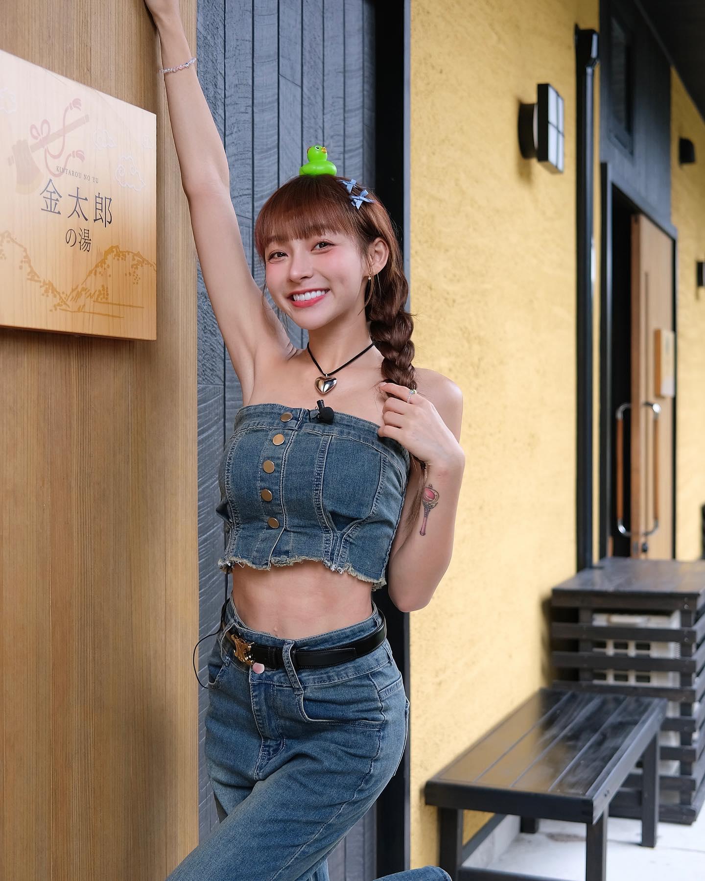 身高1.6米的林襄為樂天女孩啦啦隊主將。(林襄IG)