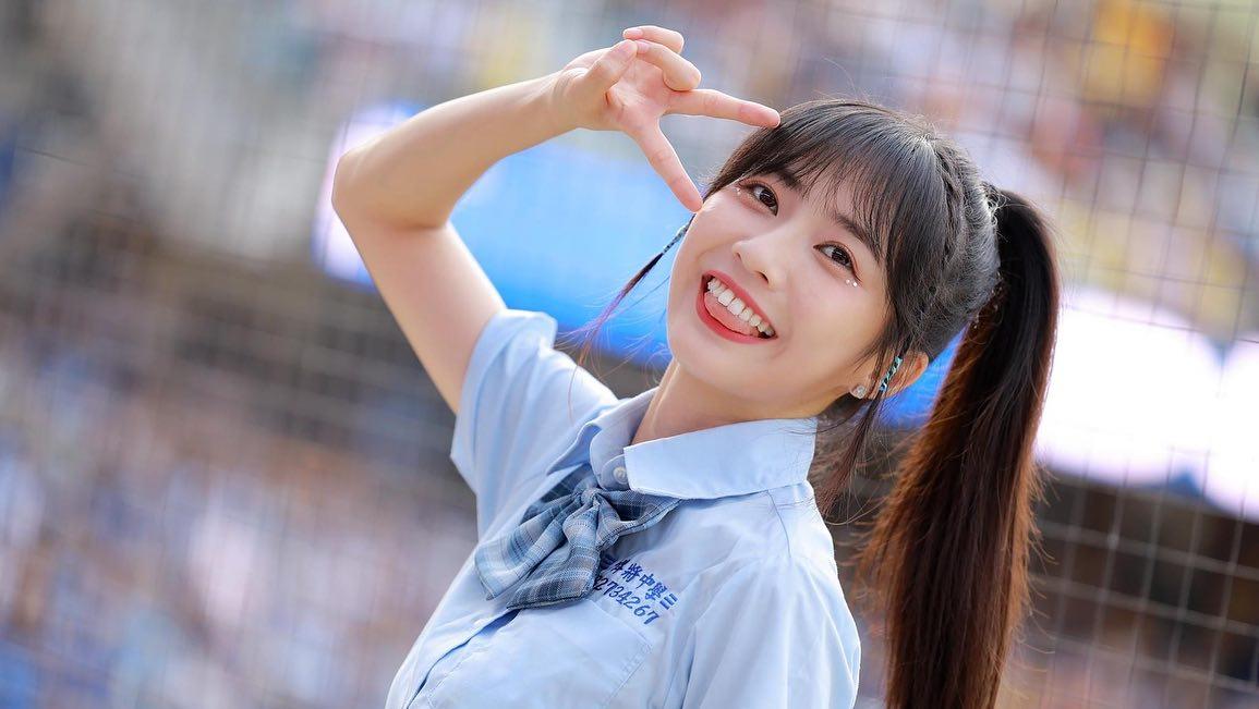 慈妹(彭翊慈)為Fubon Angels啦啦隊成員,街舞出身。(慈妹fb)