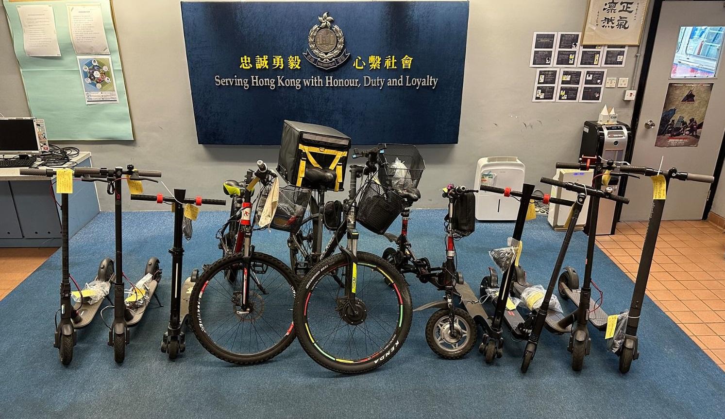 將軍澳打擊非法駕駛電動可移動工具 共拘10人檢電動單車電動滑板車