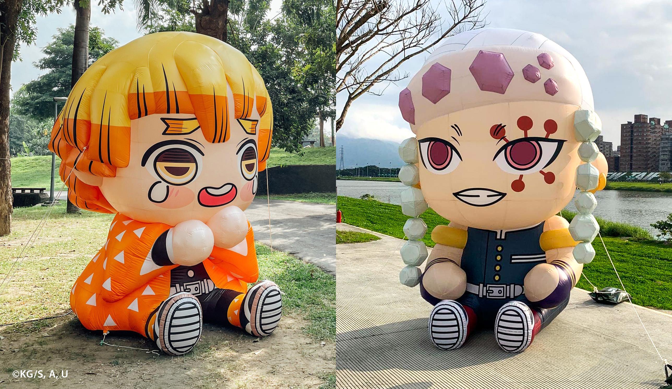 「吉原花街」祭典嘉年華設3米高巨型Q版充氣角色。