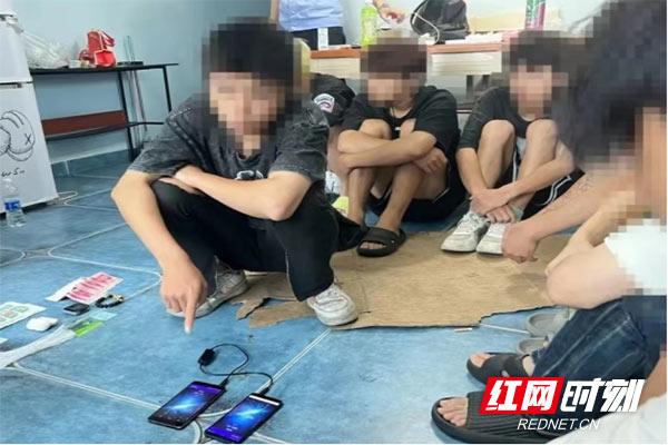 湖南省株洲荷塘警方搗破詐騙窩點