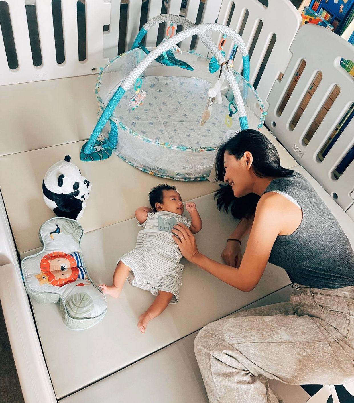 江若琳感謝陪月姨姨照顧到Owen肥肥白白。
