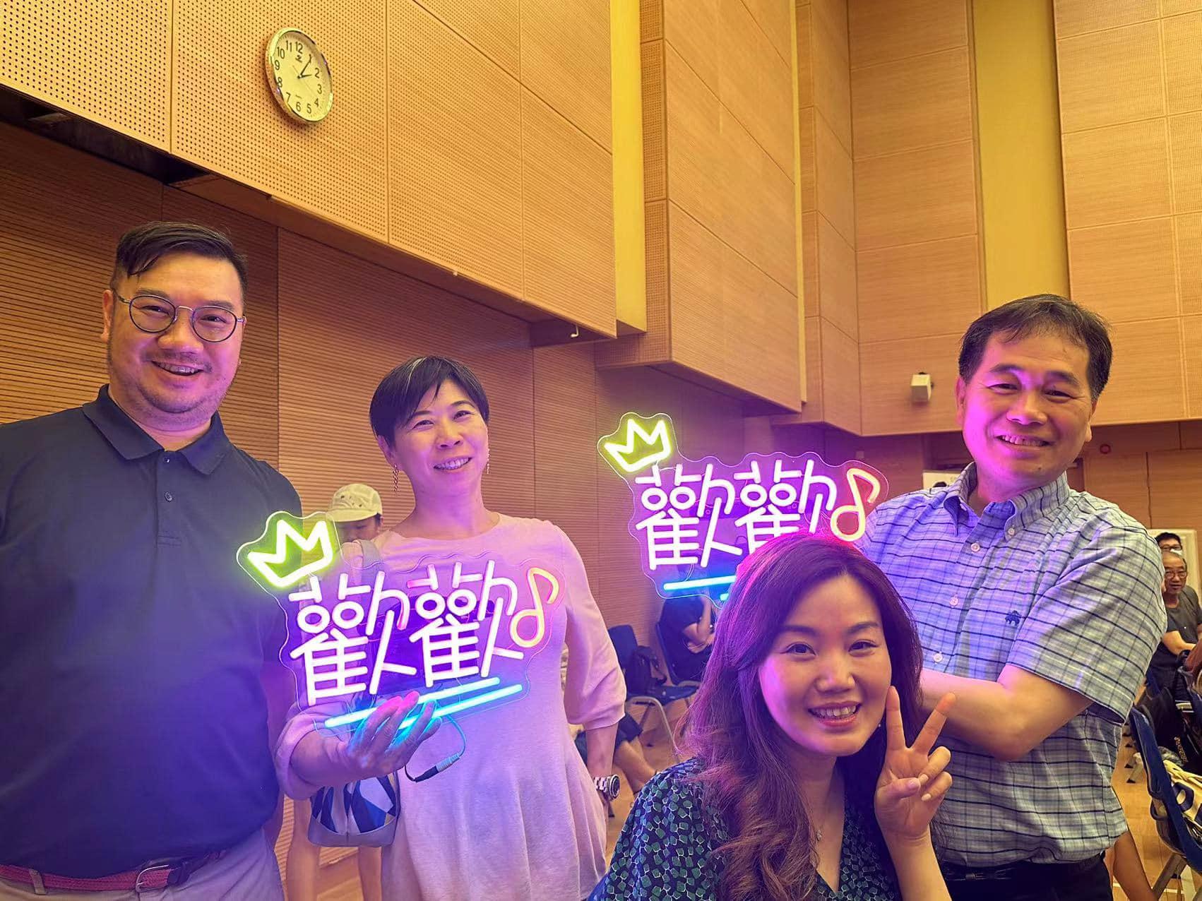 江玉歡上次出show有燈牌支持。(圖片來源︰江玉歡Doreen Kong Facebook)