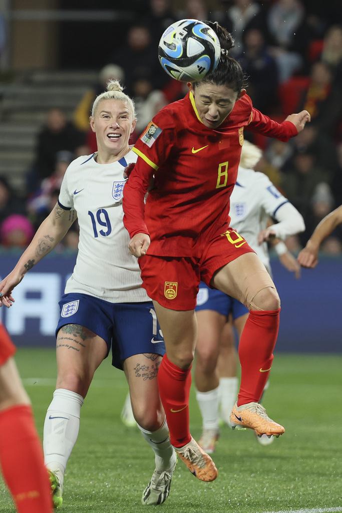 中國女足慘敗在英格蘭腳下,首次分組賽出局。(美聯社)