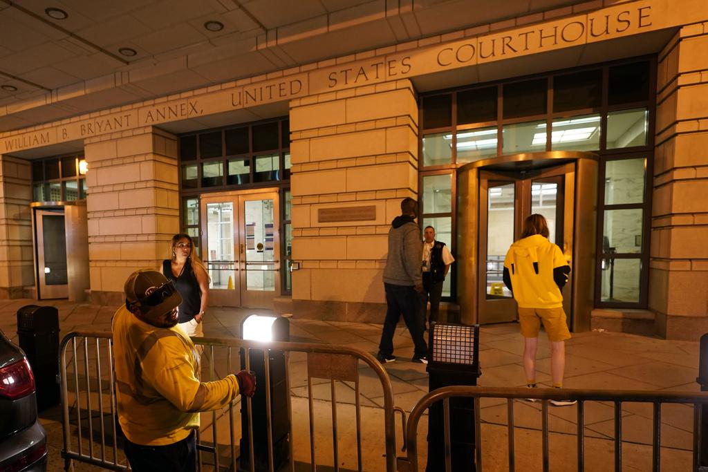 華盛頓法院加強保安。(美聯社)