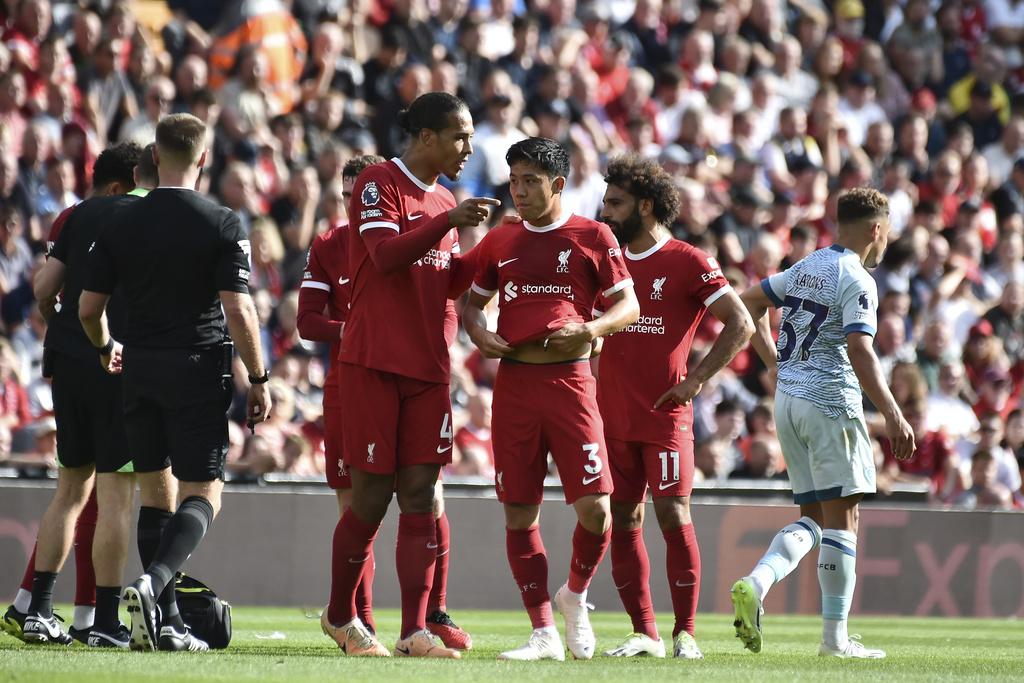 遠藤航入替為利物浦守住三分。(美聯社)