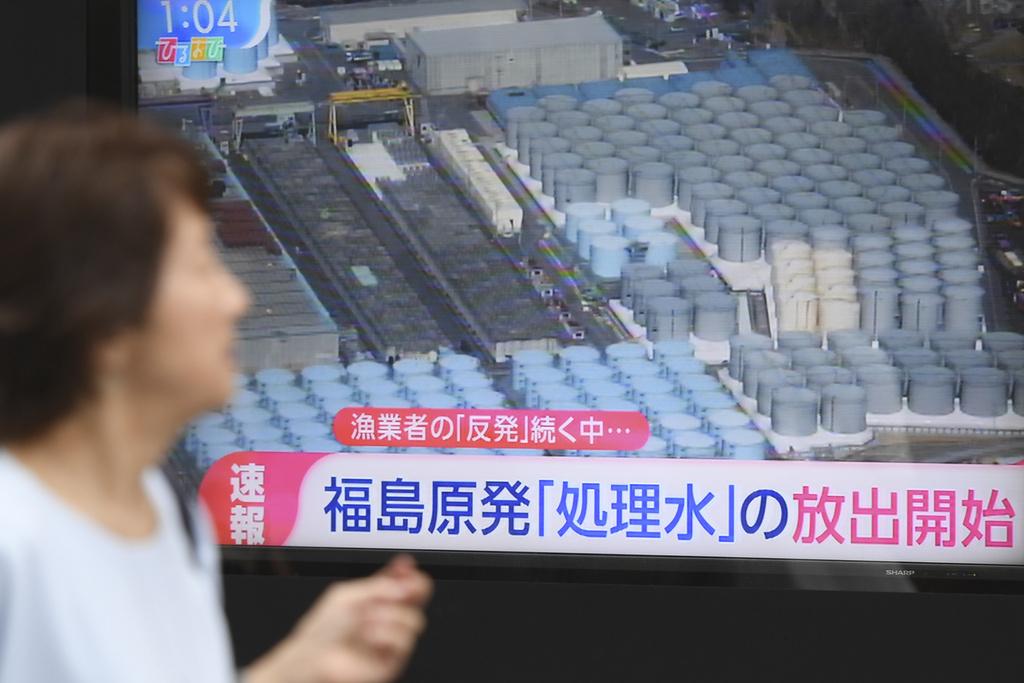 日本容許排放福島核電廠外的海水。(美聯社)