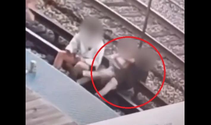 火車路軌自拍觸電