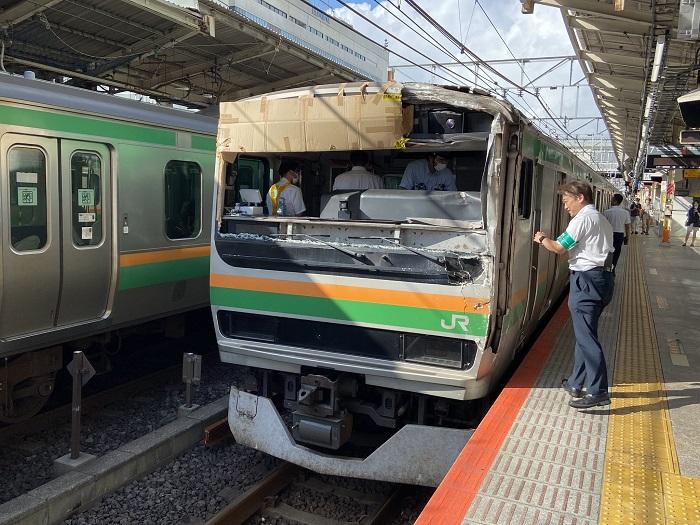 意外的列車之後送回車站。(Twitter圖片)
