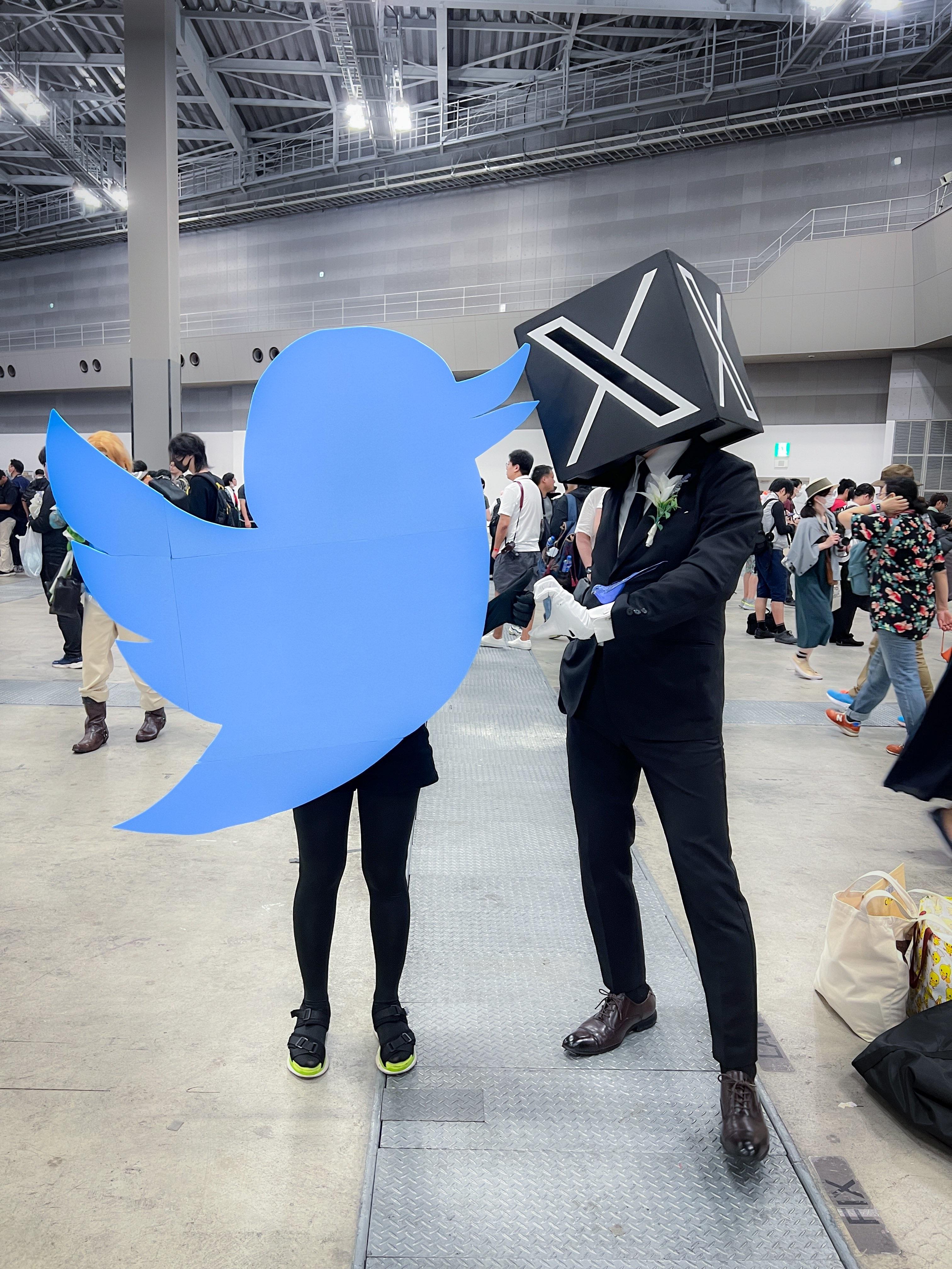 Twitter與X的Cosplay。(Twitter圖片)