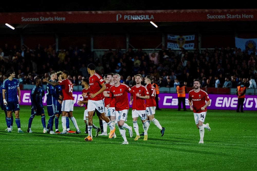 乙組沙福特城淘汰英冠列斯聯。(沙福特城X)