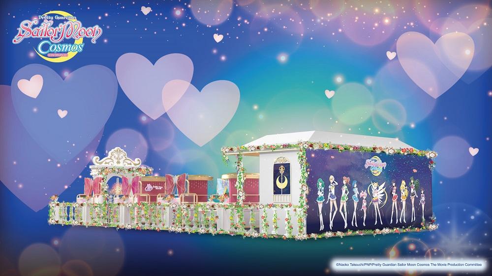 《劇場版美少女戰士Cosmos》期間限定店貫徹佈置的華麗風格。