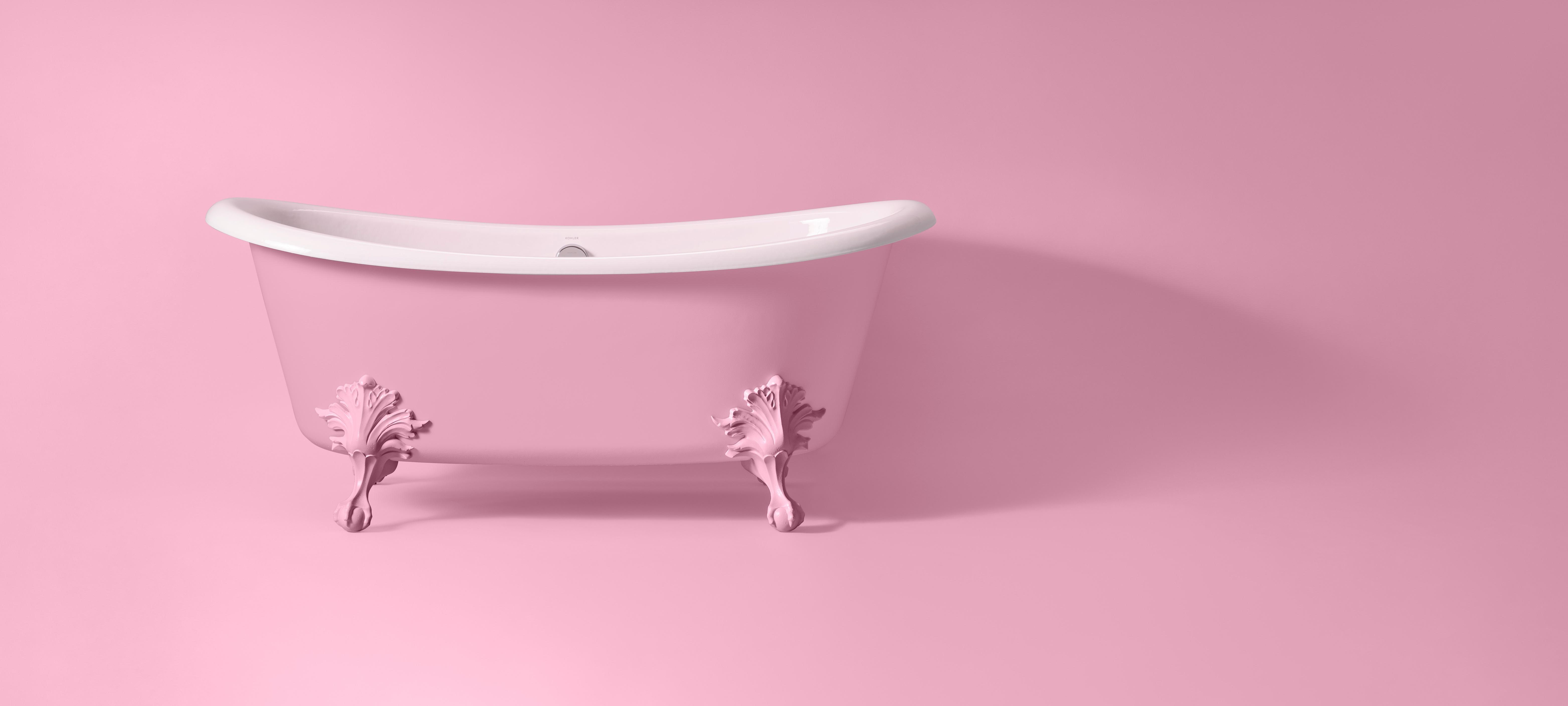 Kohler為多個衛浴產品換上薰衣草紫、牛油果綠及香檳粉等夢幻復刻色調。