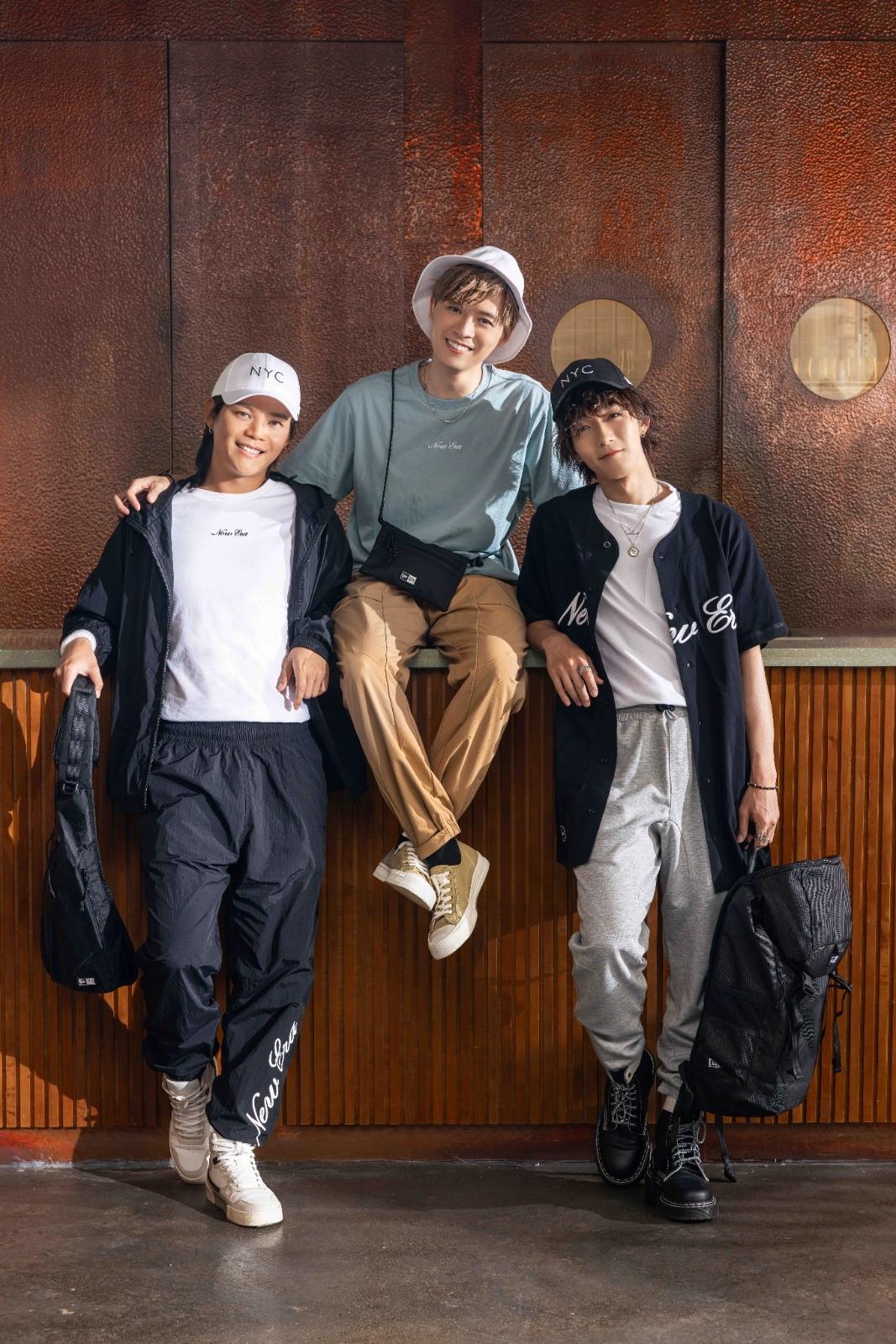 Frankie、Alton及保錡一同示範秋冬服飾。