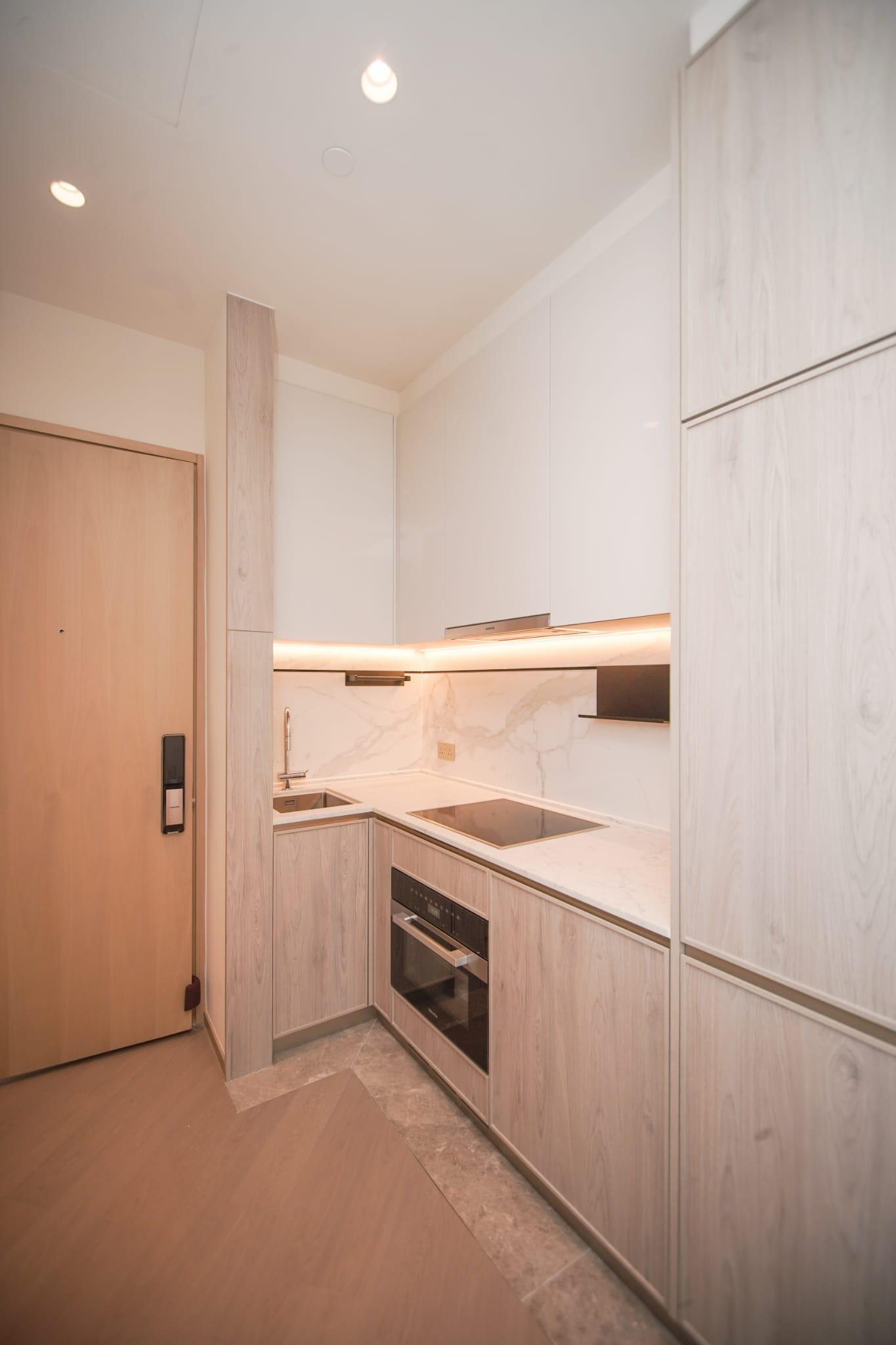 廚房為開放式設計。(李睿哲攝)