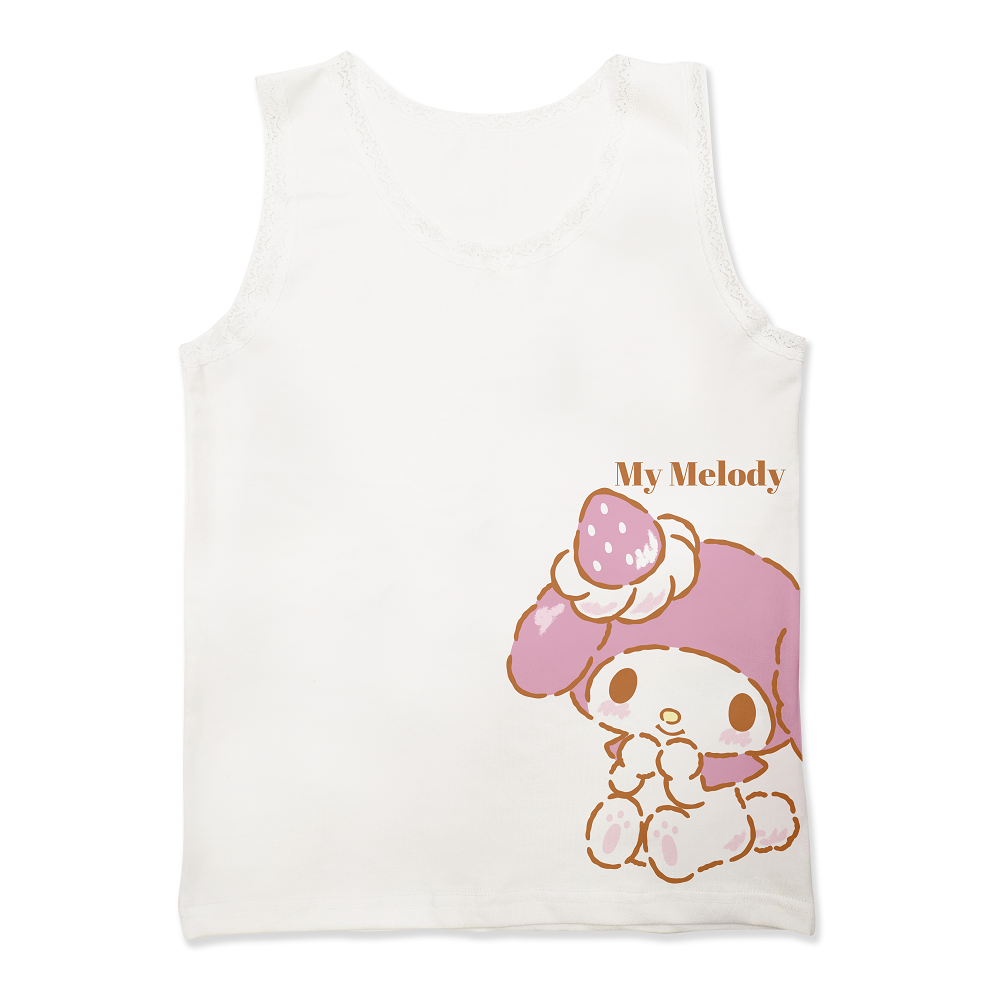 Sanrio童裝卡通棉質背心採用棉柔材質,親膚透氣好穿。