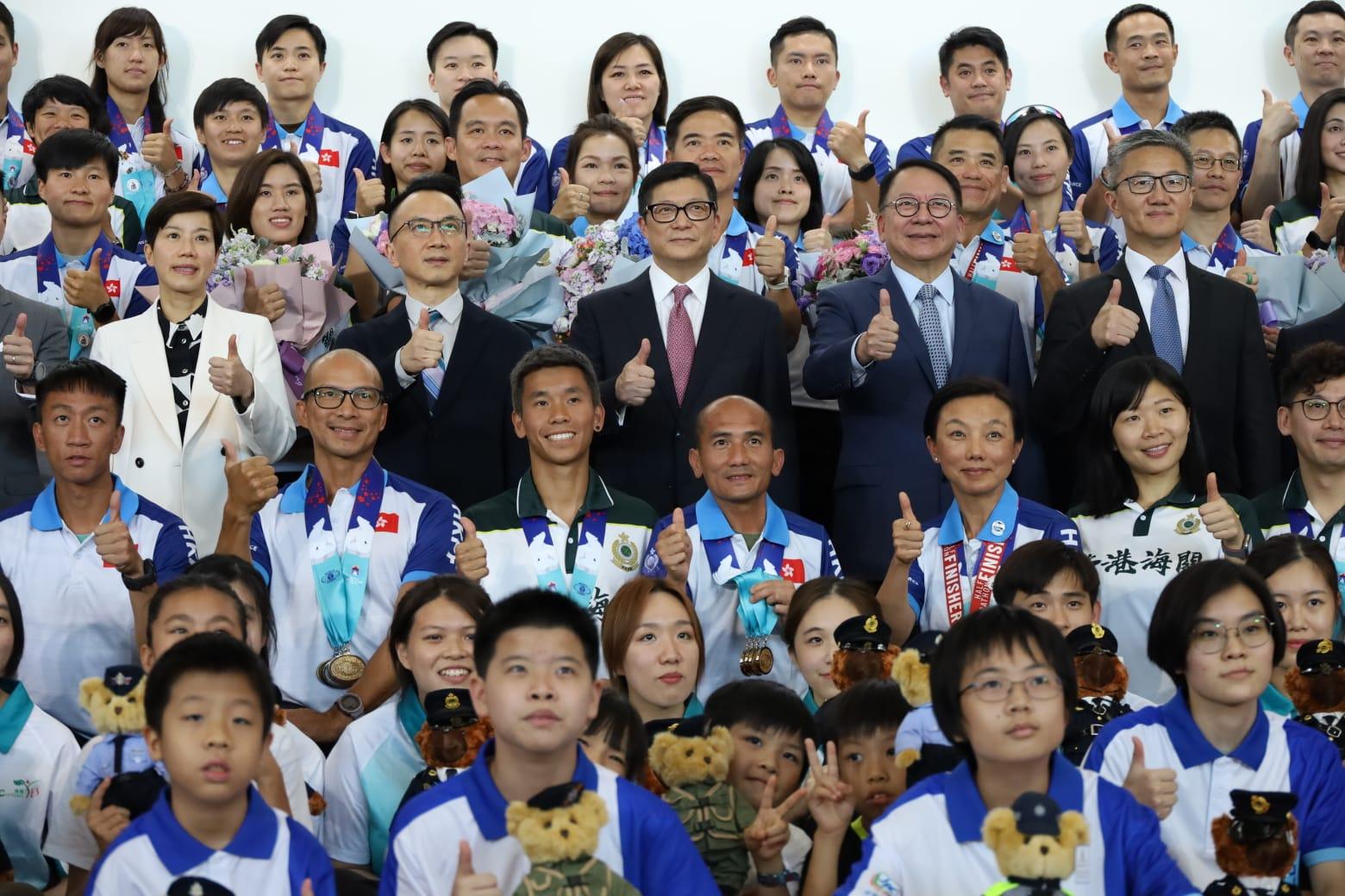 紀律部隊赴加拿大參賽遇示威 港府批評反中亂港分子死心不息(鍾式明攝)