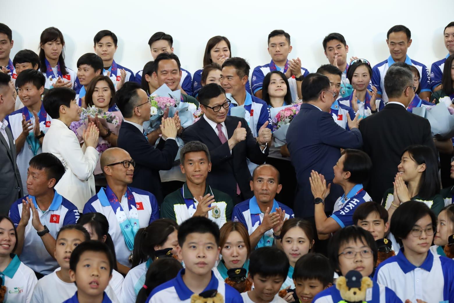 紀律部隊赴加拿大參賽遇示威 港府批評反中亂港分子死心不息(鍾式明攝)