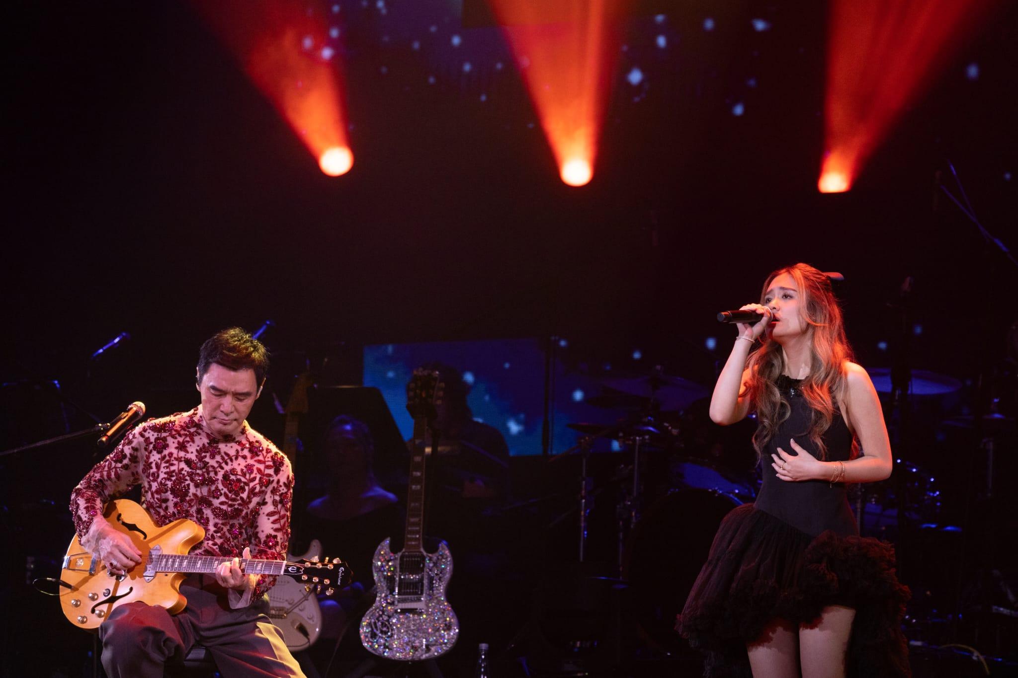 《溫拿情不變說再見演唱會》尾場,鍾鎮濤女兒鍾懿擔任嘉賓。(蘇文傑攝)