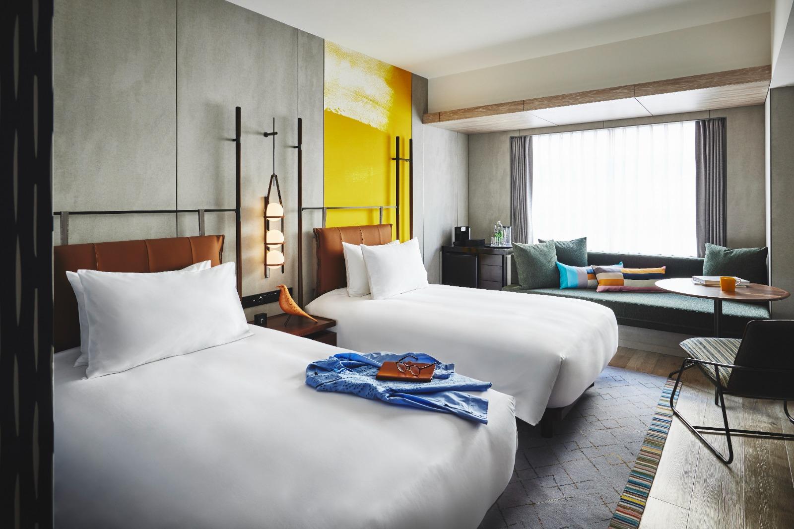 面積約30平方米的「2 Twin Premium 」雙床房最多可容納3人入住。(圖片來源:PRTIMES)